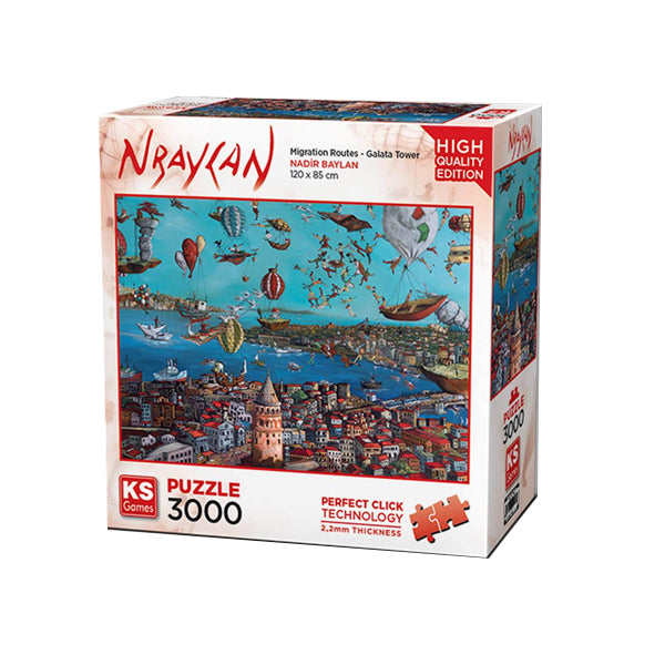 KS - Puzzle 3000 pcs - Migration Routes Galata Tower