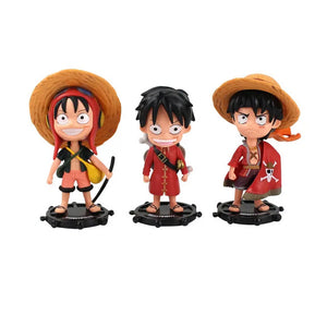 Pack 3 figurines Monkey D. Luffy