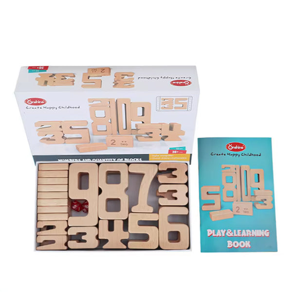 ONSHINE - Jeu de block de chiffre en bois