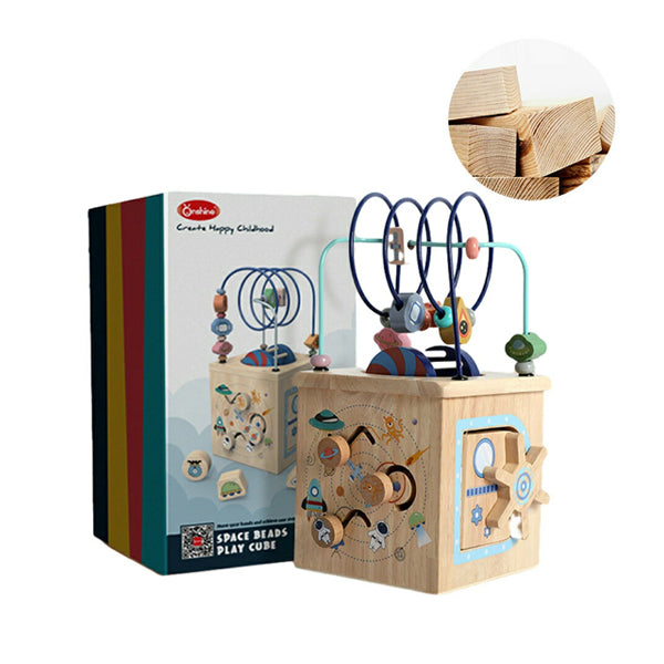 ONSHINE - Cube multi-activités en bois 6 pcs