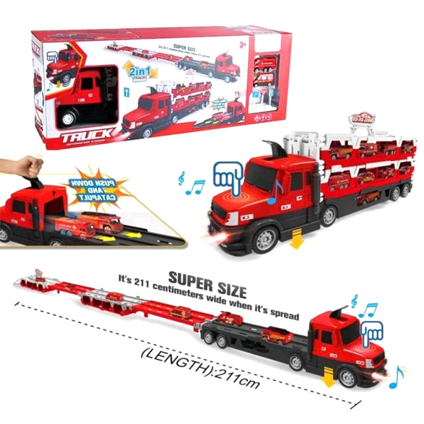 2 en 1 camion remorque de pompier