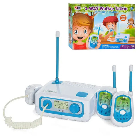 Talkie-Walkie Ă 3 voies avec station de base