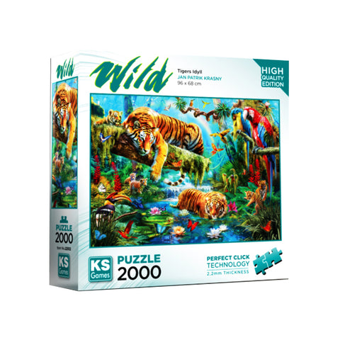 KS - Puzzle 2000 pcs - Tigers Idyll
