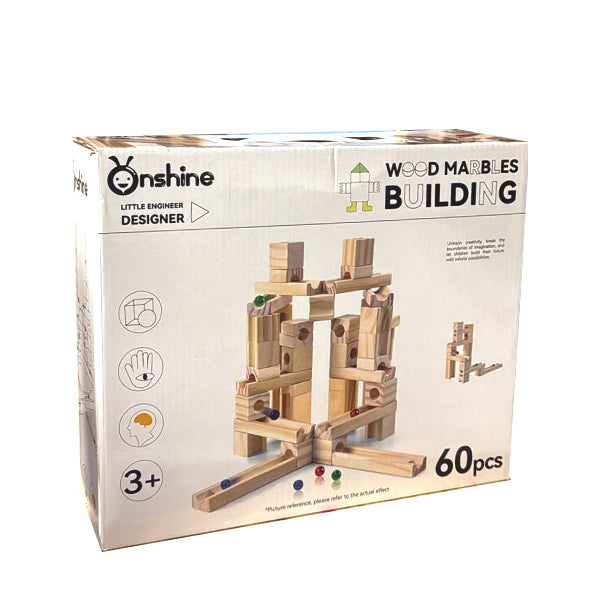 ONSHINE - Batiment Circuit de Billes en Bois