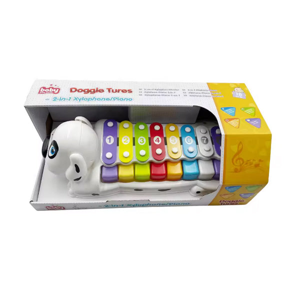 2 en 1 Xylophone et piano chien