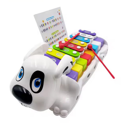 2 en 1 Xylophone et piano chien