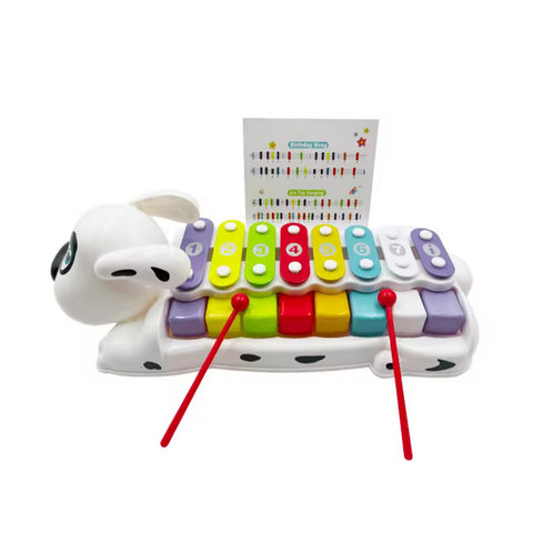 2 en 1 Xylophone et piano chien