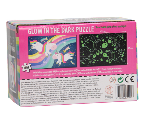 Puzzle 100 pièces phosphorescent – Licornes - La Malle à Confettis