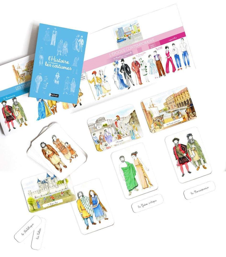 NATHAN - COFFRET MONTESSORI DE L'HISTOIRE DES COSTUMES