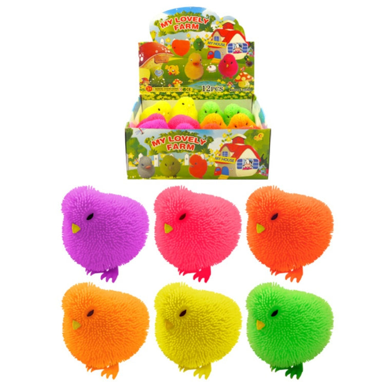 Squishy Poussin anti-stress avec lumière