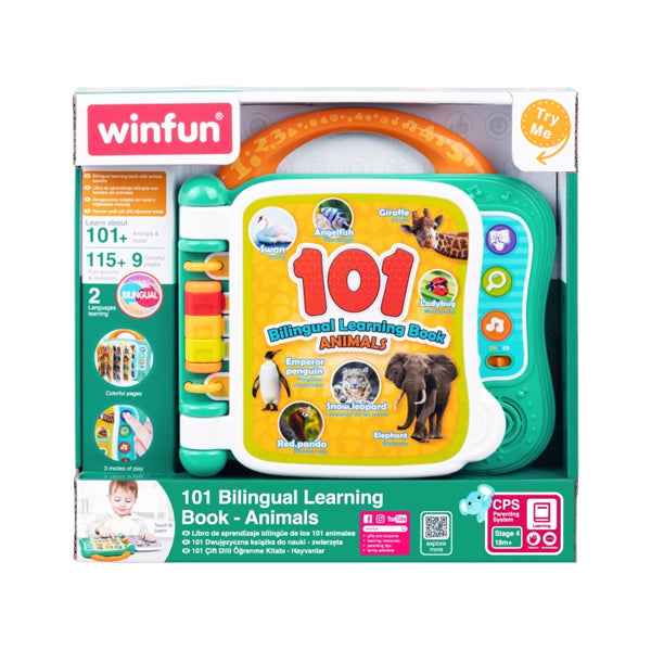 WINFUN - Livre d'apprentissage bilingue "101 Animaux"