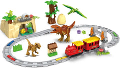 JDLT - Jeu de blocs train et dinosaures 106 pcs