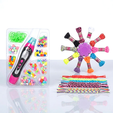 2 en 1 Set de bracelets et cheveux avec perles