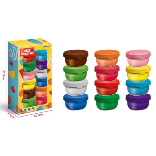 12 pots de pâte à modeler