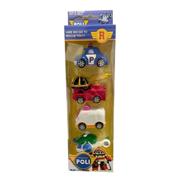 4 Mini voiturettes de Robocar Poli