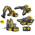 4 en 1 Engin de Chantier R/C à Construire 176 pcs