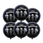 6 balloons halloween noir