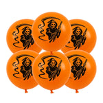 6 balloons halloween orange