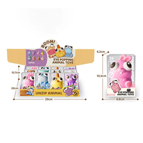 Animaux squishy yeux qui sortent