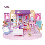 Anlily - Poupée avec maison de rêve +60 pcs