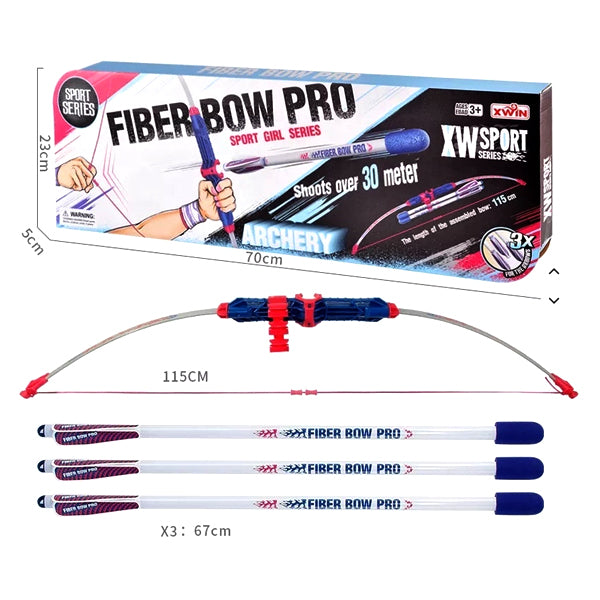 Arc en fibre avec 3 flèches