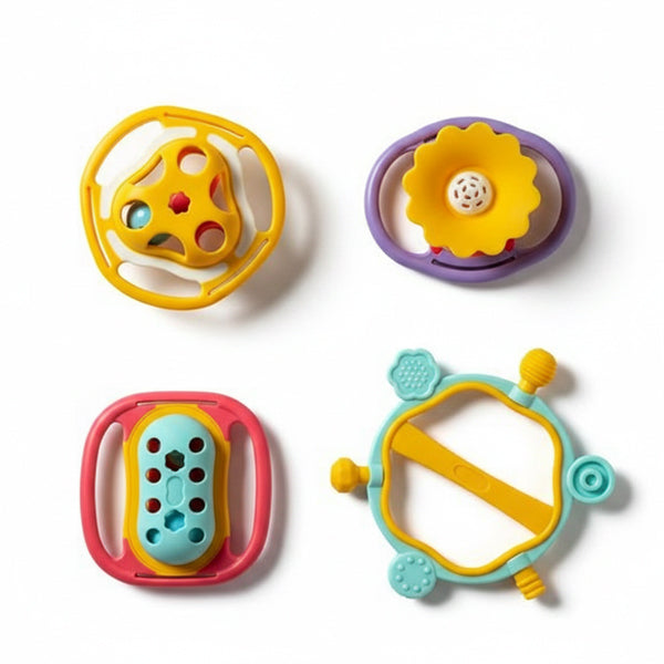Bibi-Irn - Pack 4 hochets en silicone