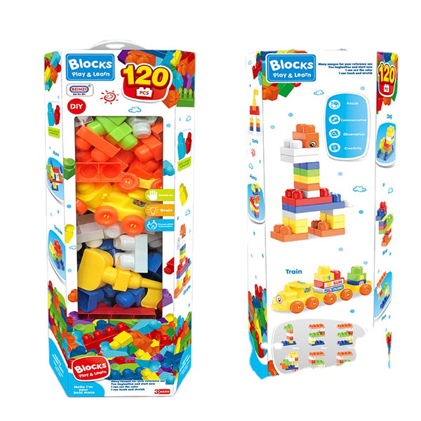 Blocs de construction avec train 120 pcs
