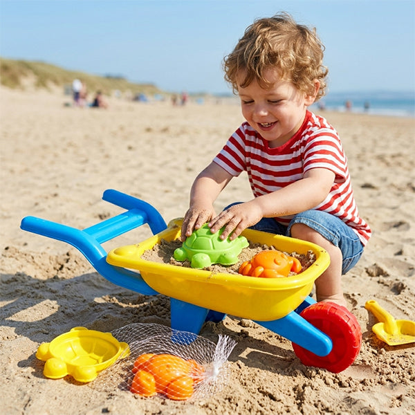 Brouette de plage avec accessoires