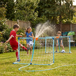 But de football à jets d'eau