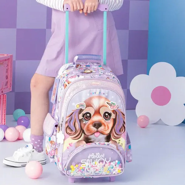 CHIMOLA - Cartable à roulettes Chien 30cm