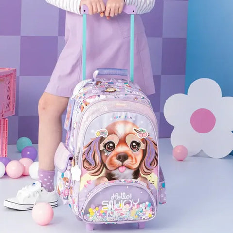 CHIMOLA - Cartable à roulettes Chien 30cm