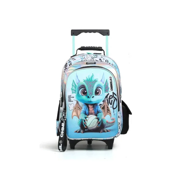 CHIMOLA - Cartable à roulettes Dragon 30cm