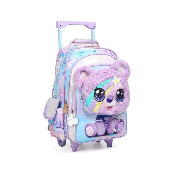 CHIMOLA - Cartable à roulettes Ours 30cm