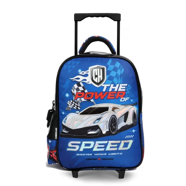 CHIMOLA - Cartable à roulettes Voiture Speed 30cm