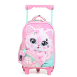 CHIMOLA - Grand Cartable à roulettes Chat 45 cm