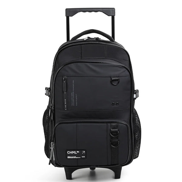 CHIMOLA - Grand Cartable à roulettes noir 45cm