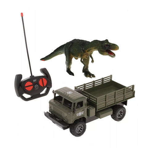 Camion R/C avec figurine dinosaure