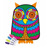 Cartable hibou à colorier