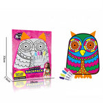 Cartable hibou à colorier