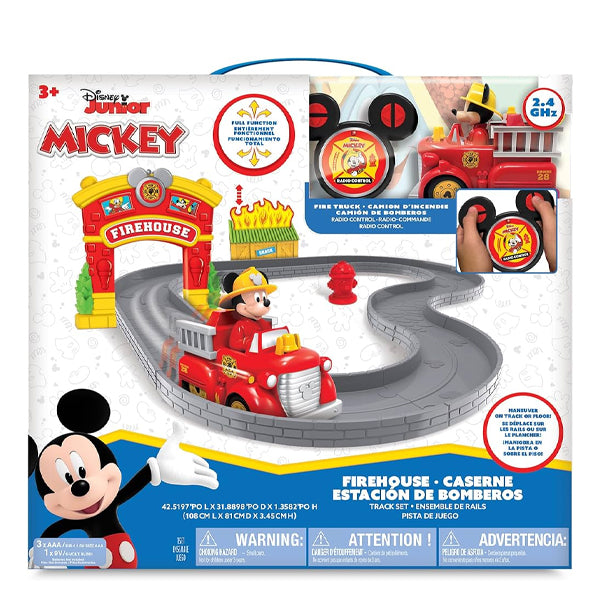 Circuit Mickey avec voiture de pompier R/C