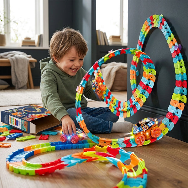 Circuit lumineux avec voiturette 188 pcs