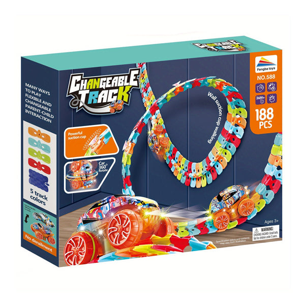 Circuit lumineux avec voiturette 188 pcs