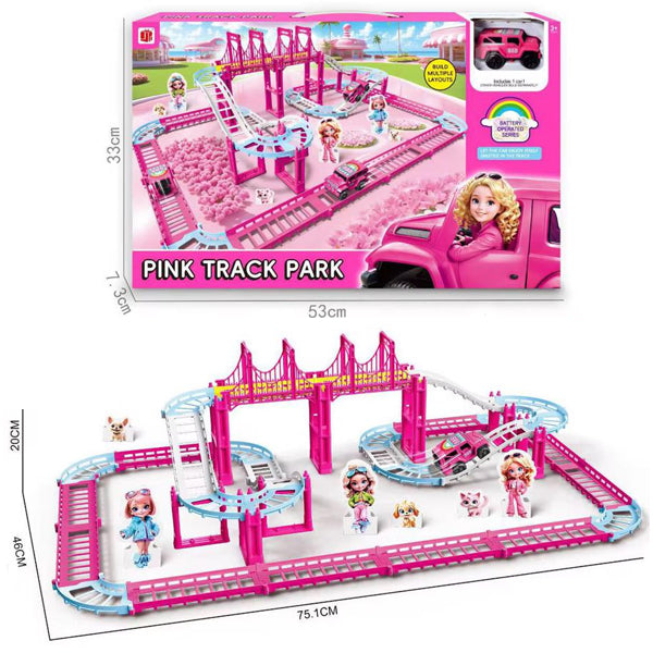 Circuit rose avec voiturette