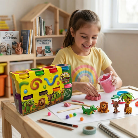 Color Clay - 8 pots de pates à modeler