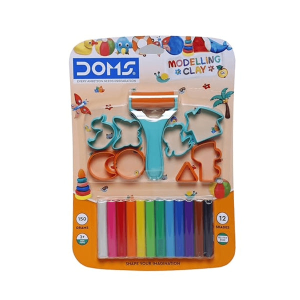 DOMS - 12 bâtonnets de pâte à modeler avec accessoires