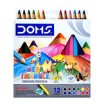 DOMS - 12 crayons de couleur triangle + taille crayon