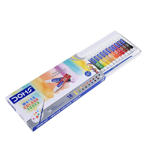 DOMS - 12 tubes de peinture aquarelle + palette de mélange