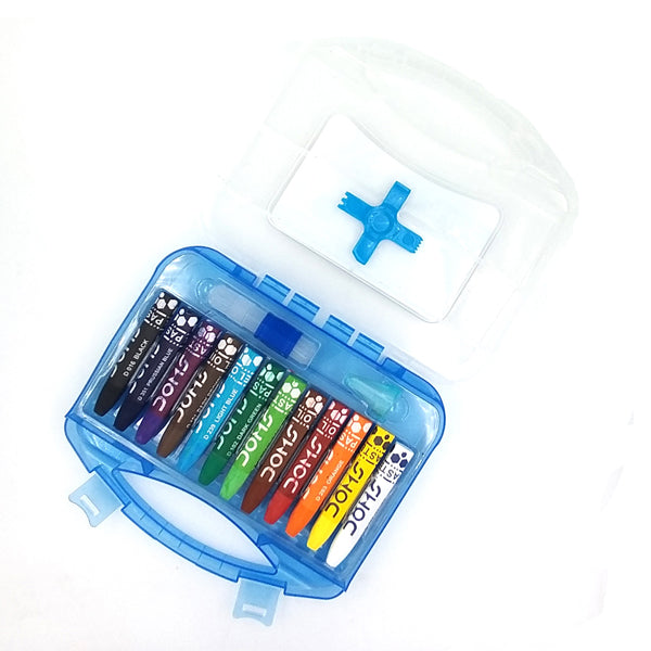 DOMS - Boîte de 12 pastels à l'huile + taille crayon