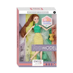 EMILY - Poupée Fashion avec mini jupe jaune