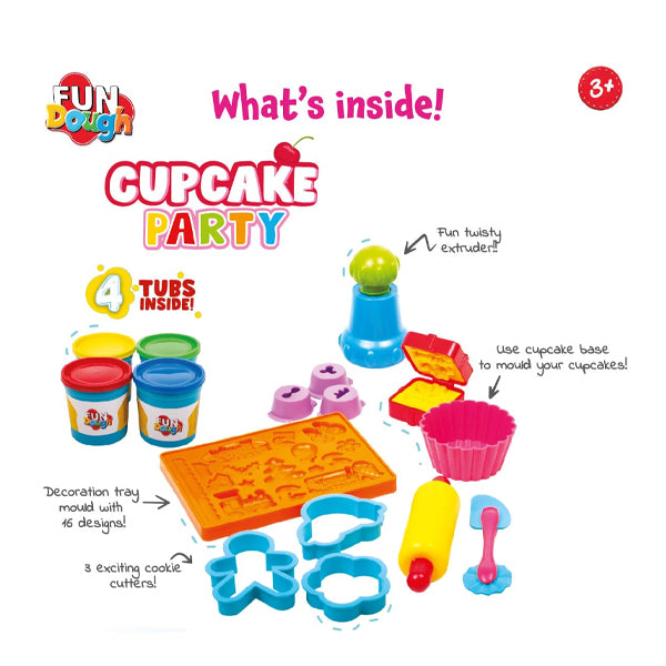 FUNSKOOL - Pâtes à modeler cupcake 4 pots